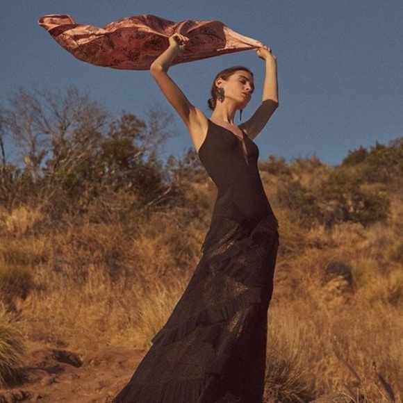 NWT BCBGMAXAZRIA Avaline Elegant Black Lace Evening Dress - Picture 10 of 13